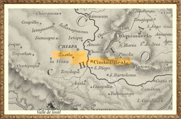 Mapa de Chipas de Jovel a tuxtla.